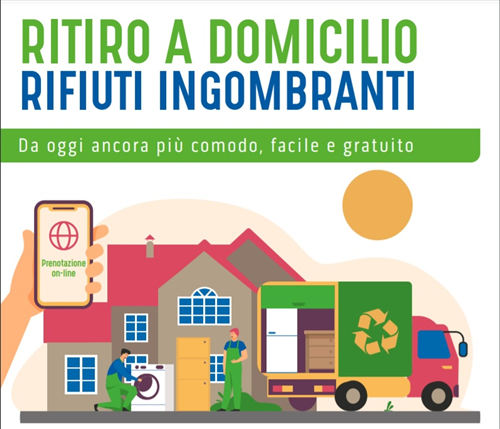 ARRIVA LA PRENOTAZIONE ONLINE PER IL RITIRO GRATUITO DOMICILIARE DEI RIFIUTI INGOMBRANTI